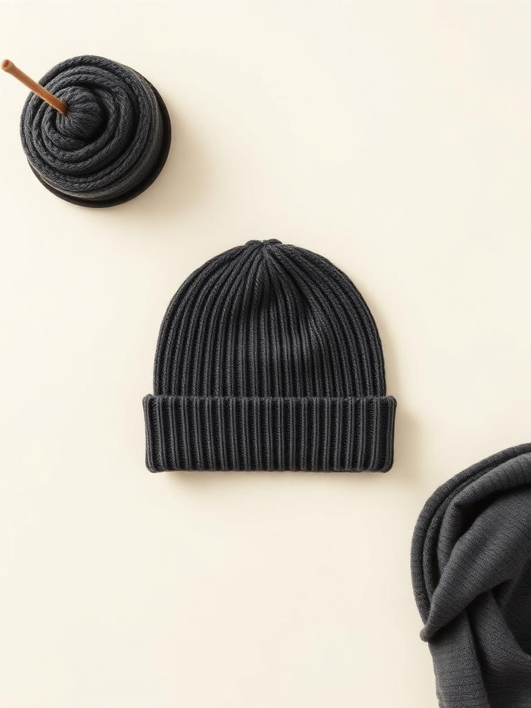 Ribbed Wool Beanie — front