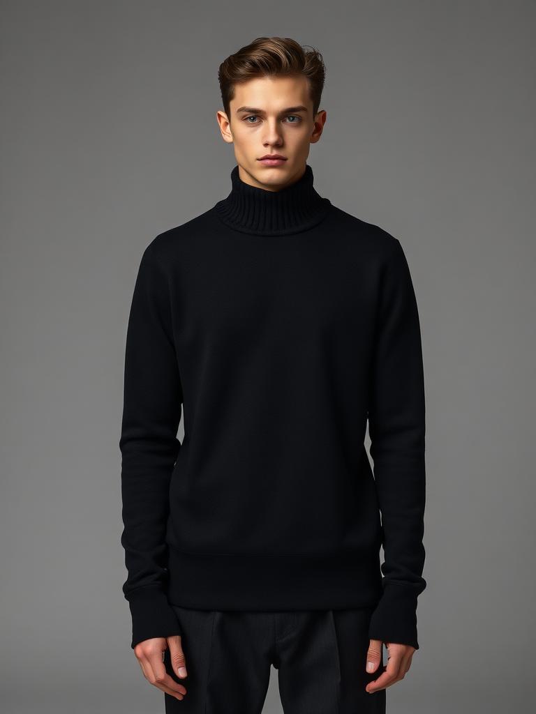 Obsidian Mock Neck Knit — front