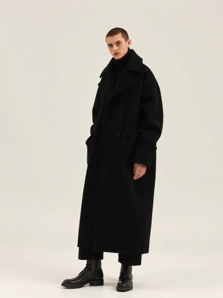 Obsidian Wool Peacoat — front